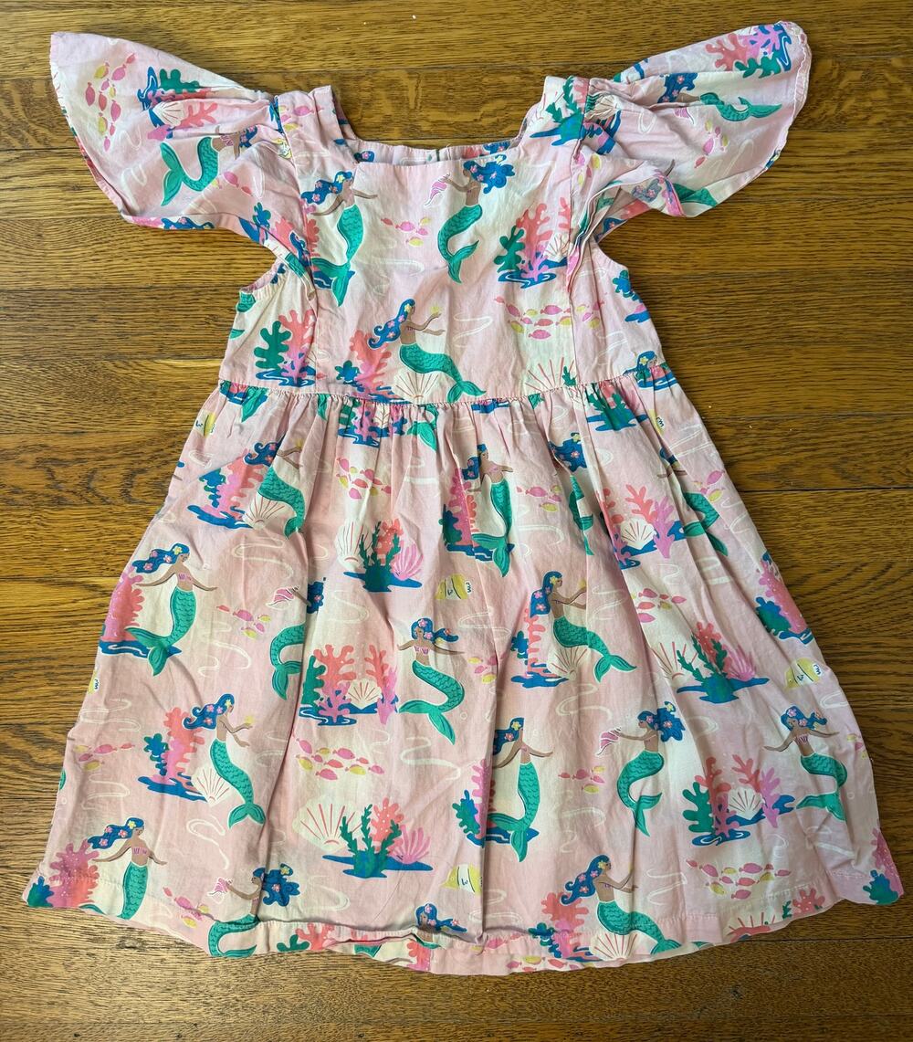 Mini Boden Girls' Flutter Sleeve Mermaid Dress Size 6-7
